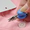Tiny Scissors With Cover 1.3" Extra Mini Small Scissors, Razor Sharp Japanese Stainless Steel Blade, Keychain Scissors for Sewing, Office, Travel, Spring Loaded Blunt Tips, Made in JAPAN, Blue
